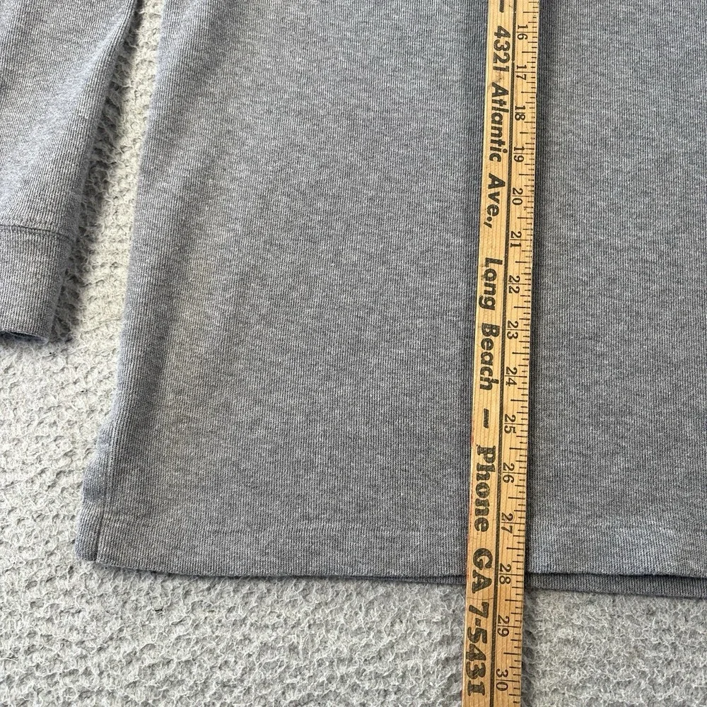 Polo Ralph Lauren Quarter Zip Mens XL Gray Estate Rib Flesh Pony